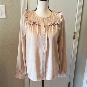 Current Air Blush Ruffle Blouse